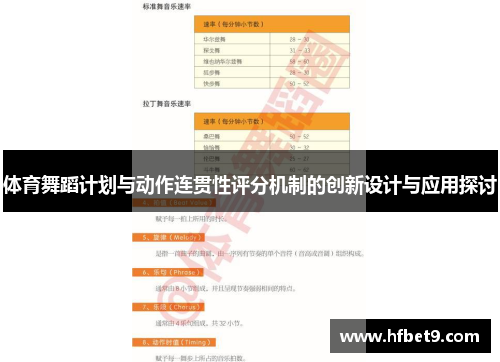 体育舞蹈计划与动作连贯性评分机制的创新设计与应用探讨